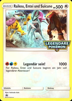 Raikou, Entei und Suicune