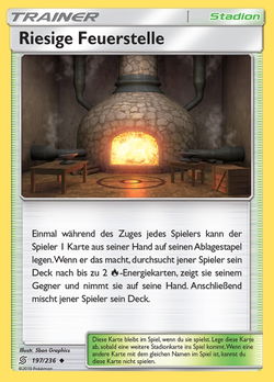 Riesige Feuerstelle